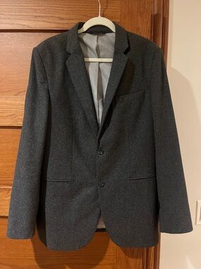 Men's Banana Republic Charcoal Gray Blazer - Classic Two-Button Suit Jacket